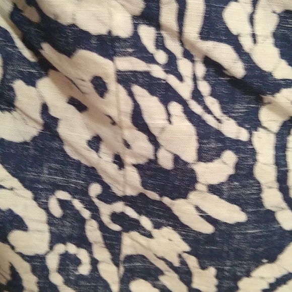 CHICO'S Eyelet Cotton Linen Blend Coat 2 - Picture 5 of 10